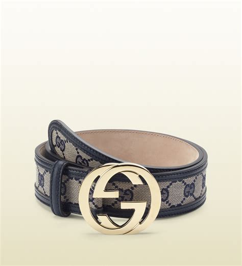 gucci belt with interlocking g buckle blue|Gucci interlocking g belt women's.